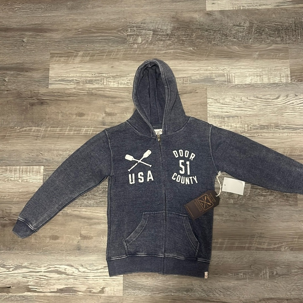 New blue vineyard crew zip up